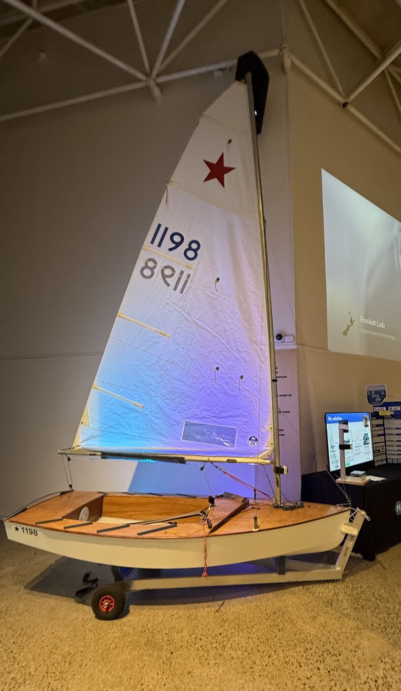 Starling dinghy 1198 rigged with the Sail Race Tracker